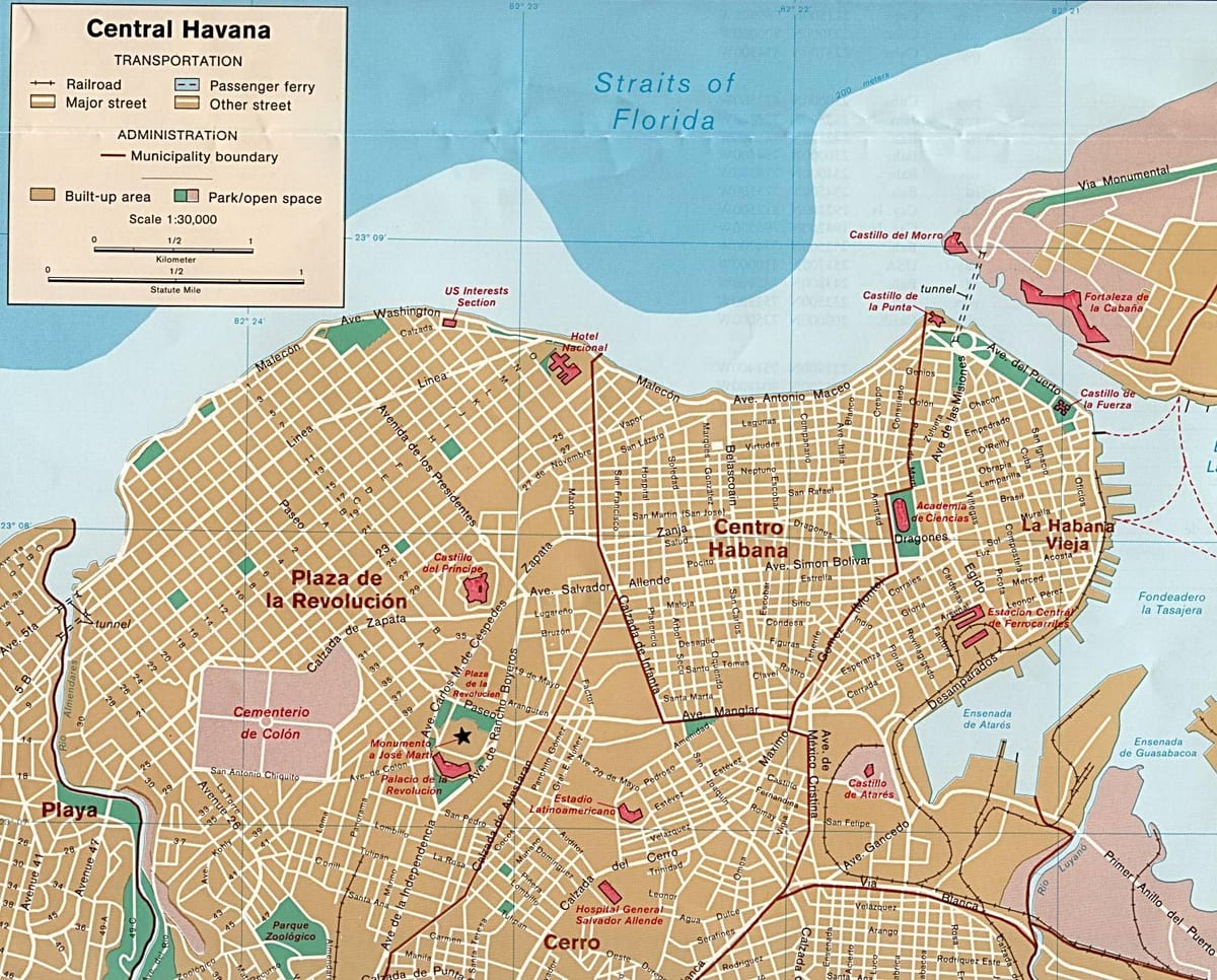 ótengdur kort af Havana