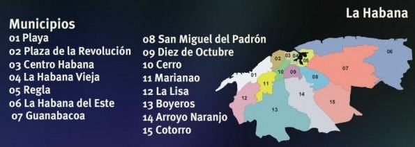 kort af regla Kúbu